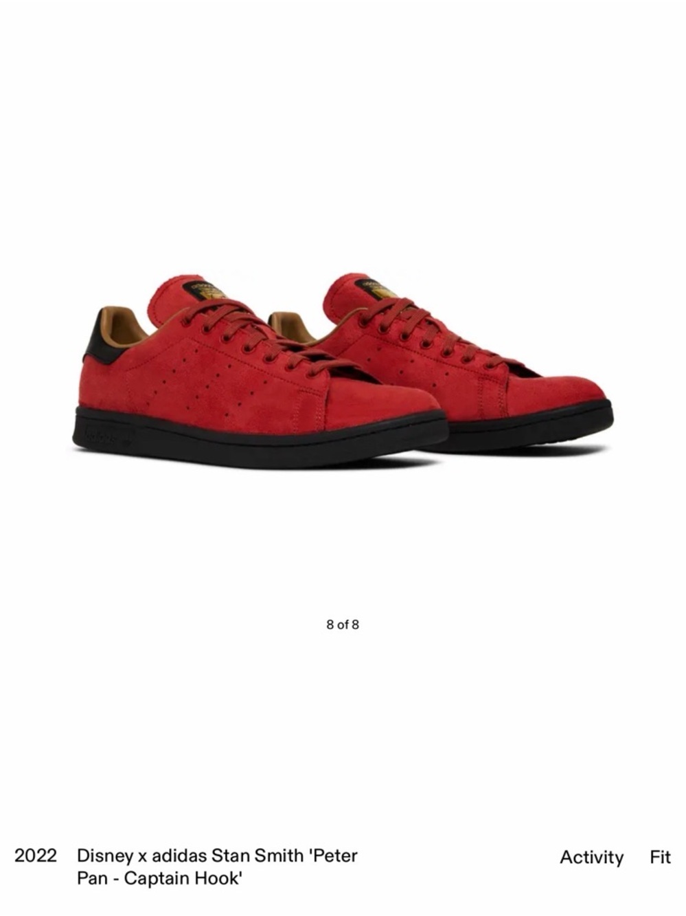 ADIDAS DISNEY X STAN SMITH
PETER PAN CAPTAIN HOOK
MENS SHOES SIZE US9